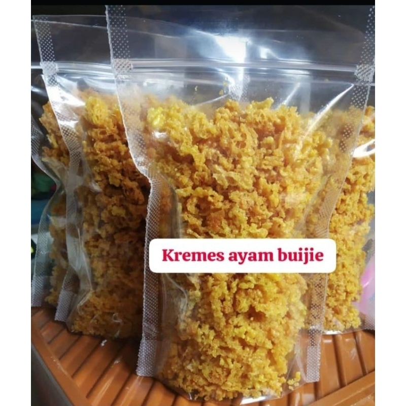 

Kremesan ayam terbuat dari kaldu ayam asli