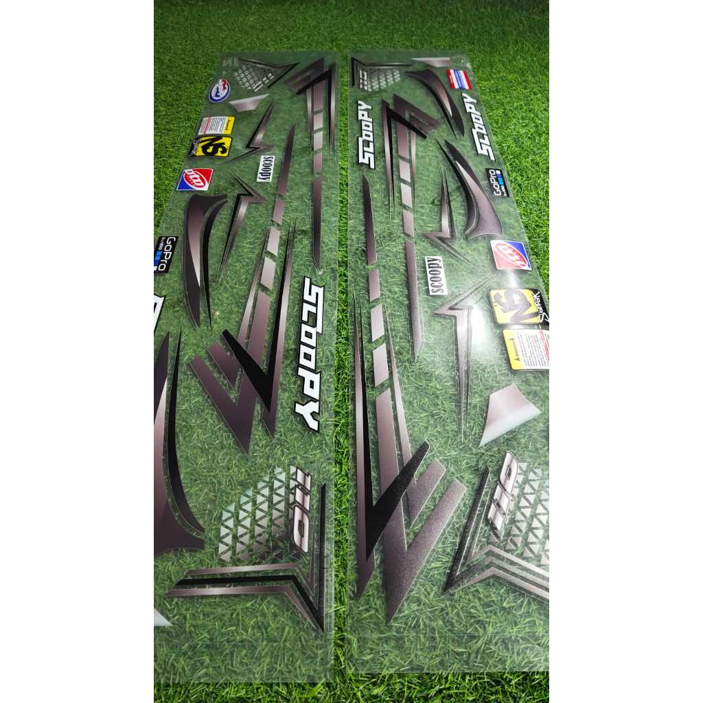 Striping Scoopy Lis Polet Garis Simple Bahan Bening Variasi Sticker Transparan