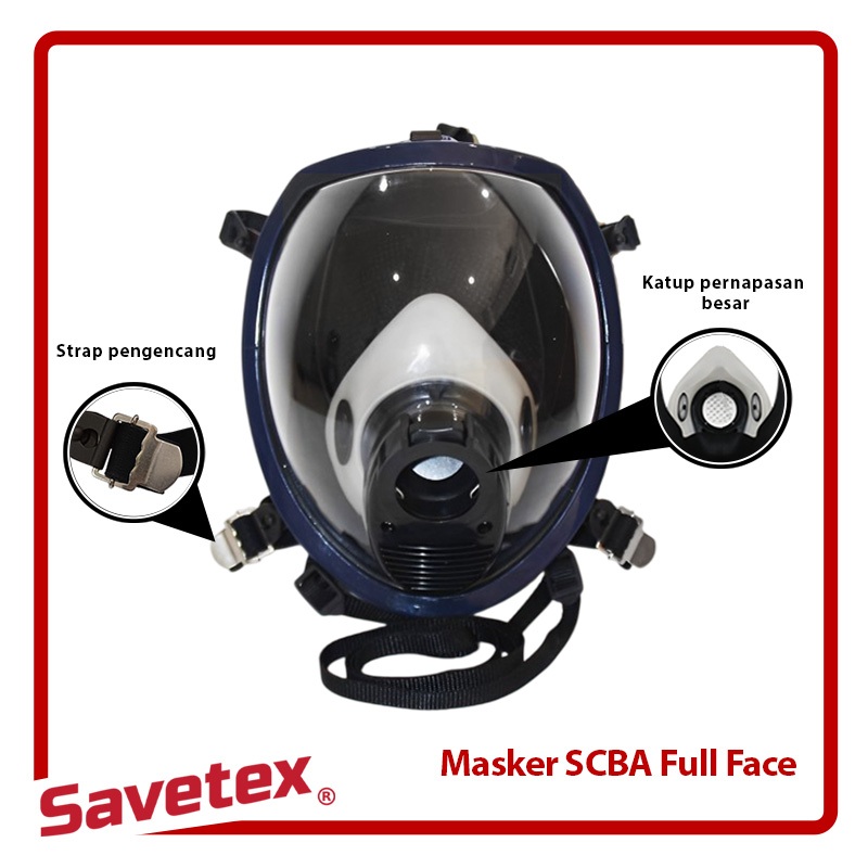 Masker SCBA Pemadam / Full Face Mask SCBA Breathing Apparatus