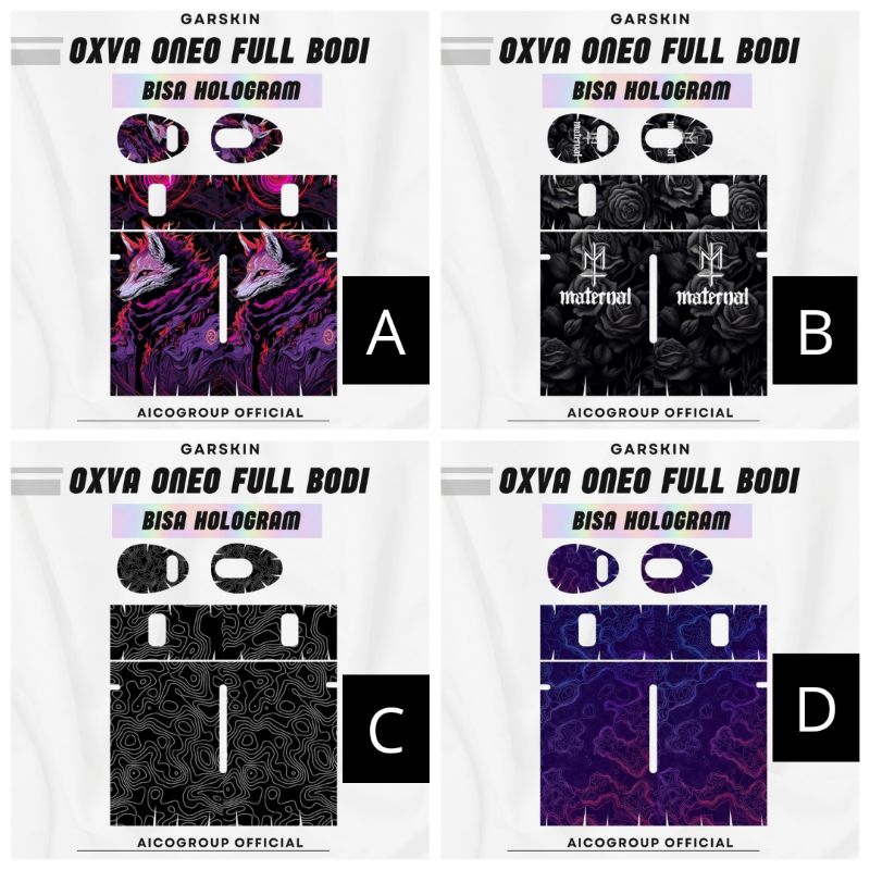 

stiker inner garskin oxxssppaa oneehhoo bisa hologram dan custom