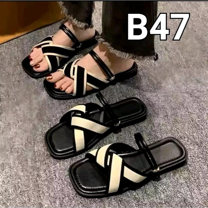 Sandal Teplek wanita tali belakang/Sandal wanita Termurah