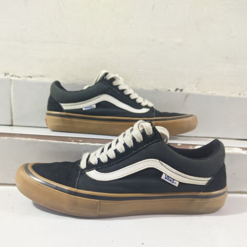 vans old skool pro black gum second ori