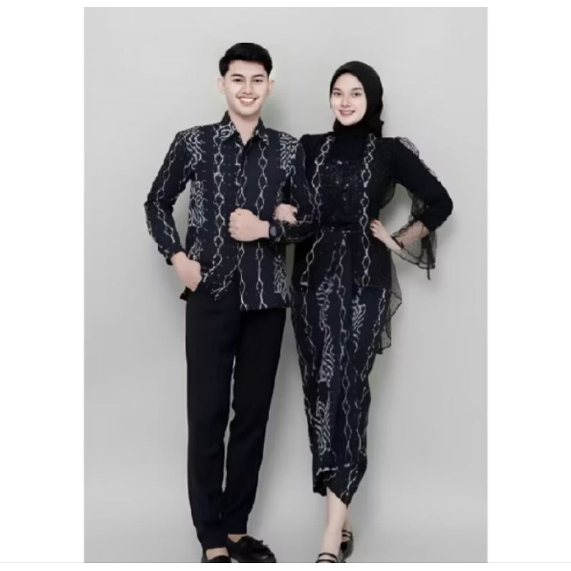 Setelan kebaya Tenun Couple Pria Wanita Baju kemeja pria Acara Resmi