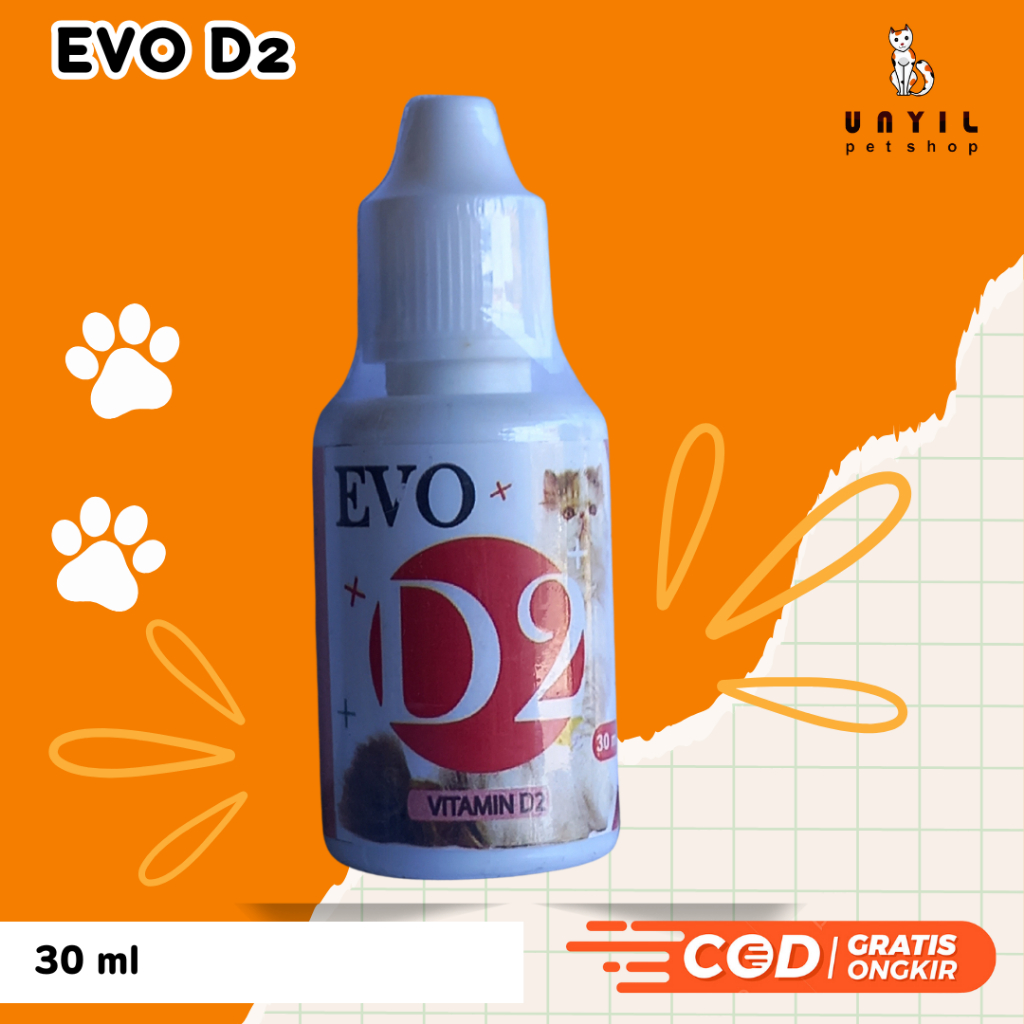 EVO D2 Vitamin D2 untuk Kucing & Anjing 30ml