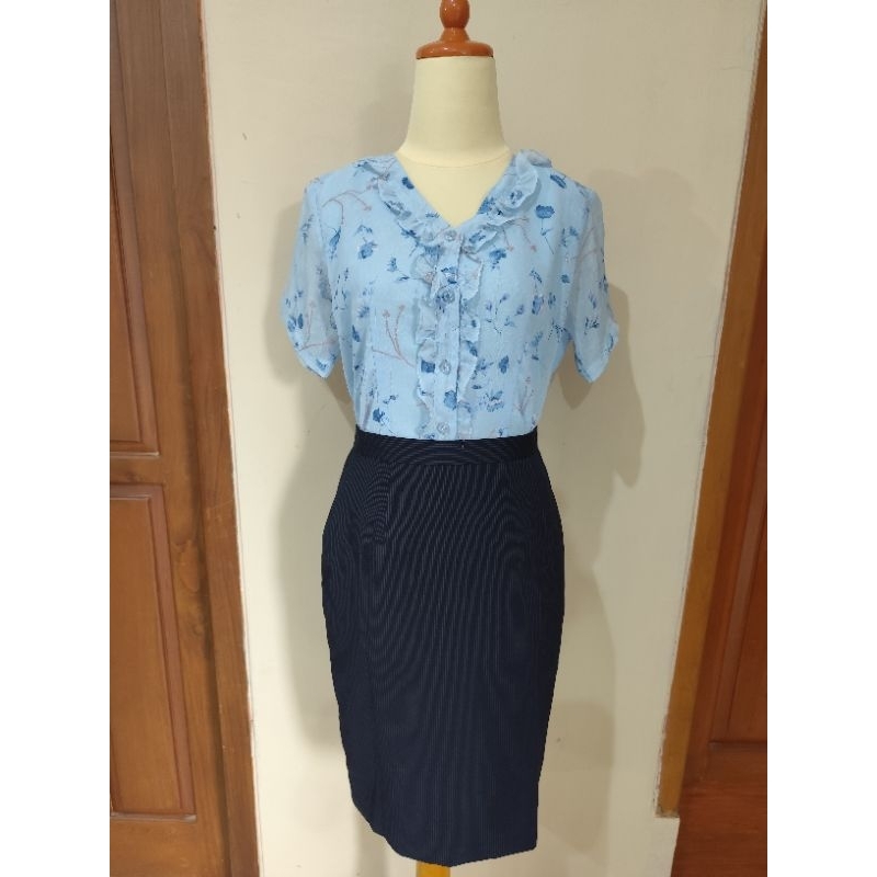 Blus Batik Wanita Lengan Pendek