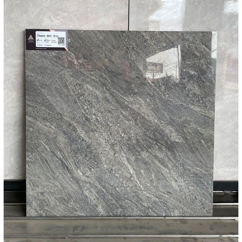 GRANITE 60X60 OMKARA DARK GREY GLOSSY KW1 - ARNA