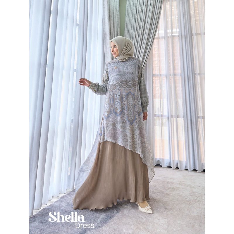 Shella Dress Gamis Syari By Marevi Original