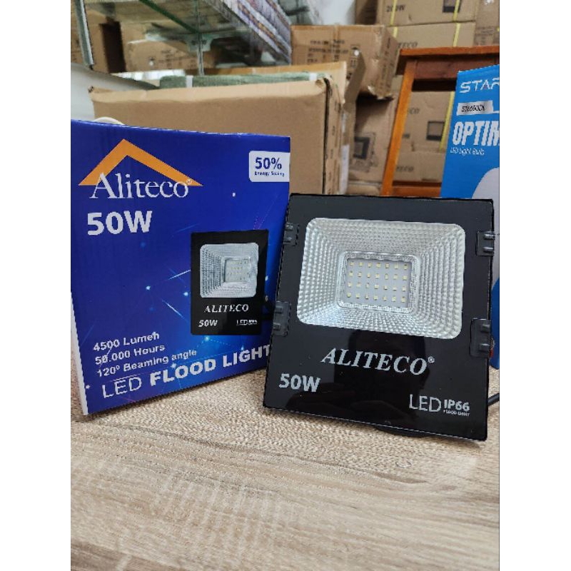 kap lampu sorot/lampu tembak 50 watt ALITECO cahaya kuning