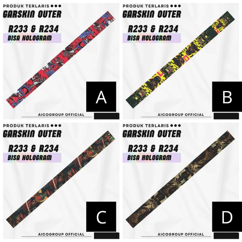 

Garskin OuterrrR Er233 & Er234 Hologram Dan Biasa Anti Air Bisa Custom