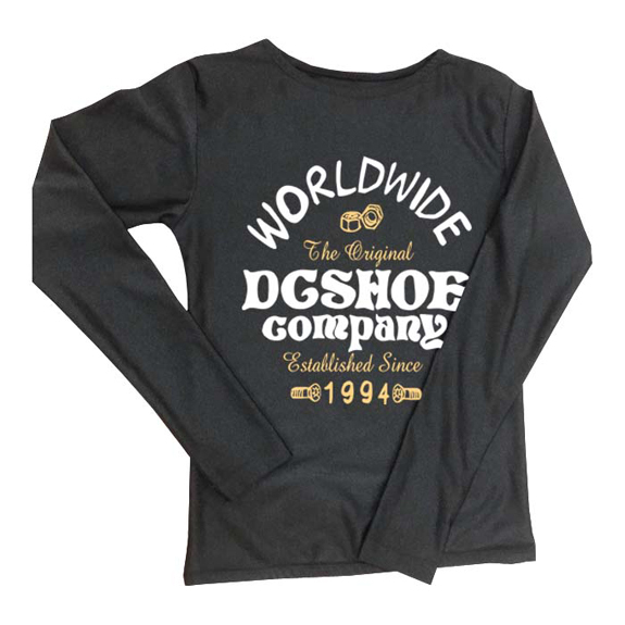 Kaos DC Shoes Tshirt Hitam Tangan Panjang Unisex Casual Bahan 100% Cotton Black | Size S M L XL XXL 