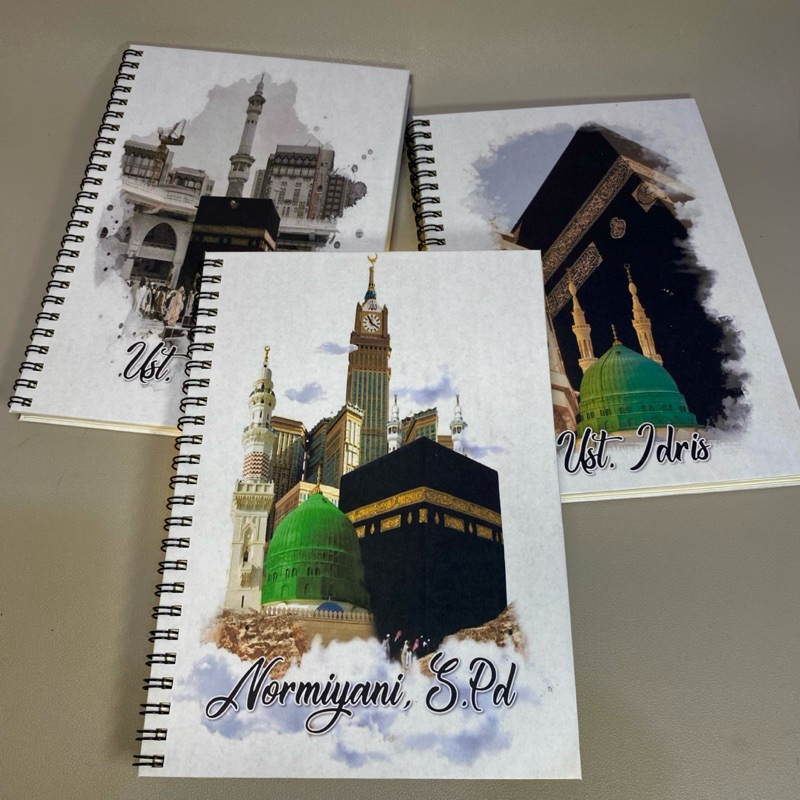 Buku Catatan Custom Nama Hardcover / Notebook Aesthetic / Notebook A5 / Binder