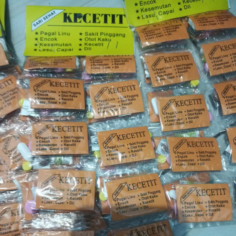

KECETIT TERBAIK harga per 10 saset, isi 5 pcs persaset