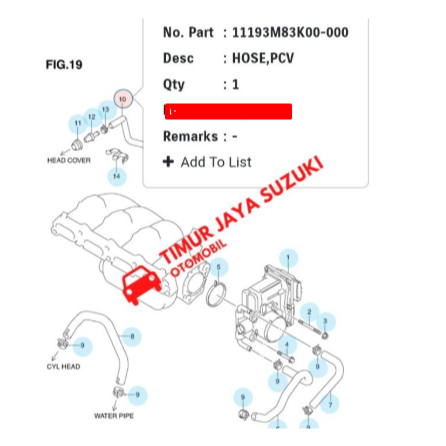 selang pcv valve splash asli SGP Parts