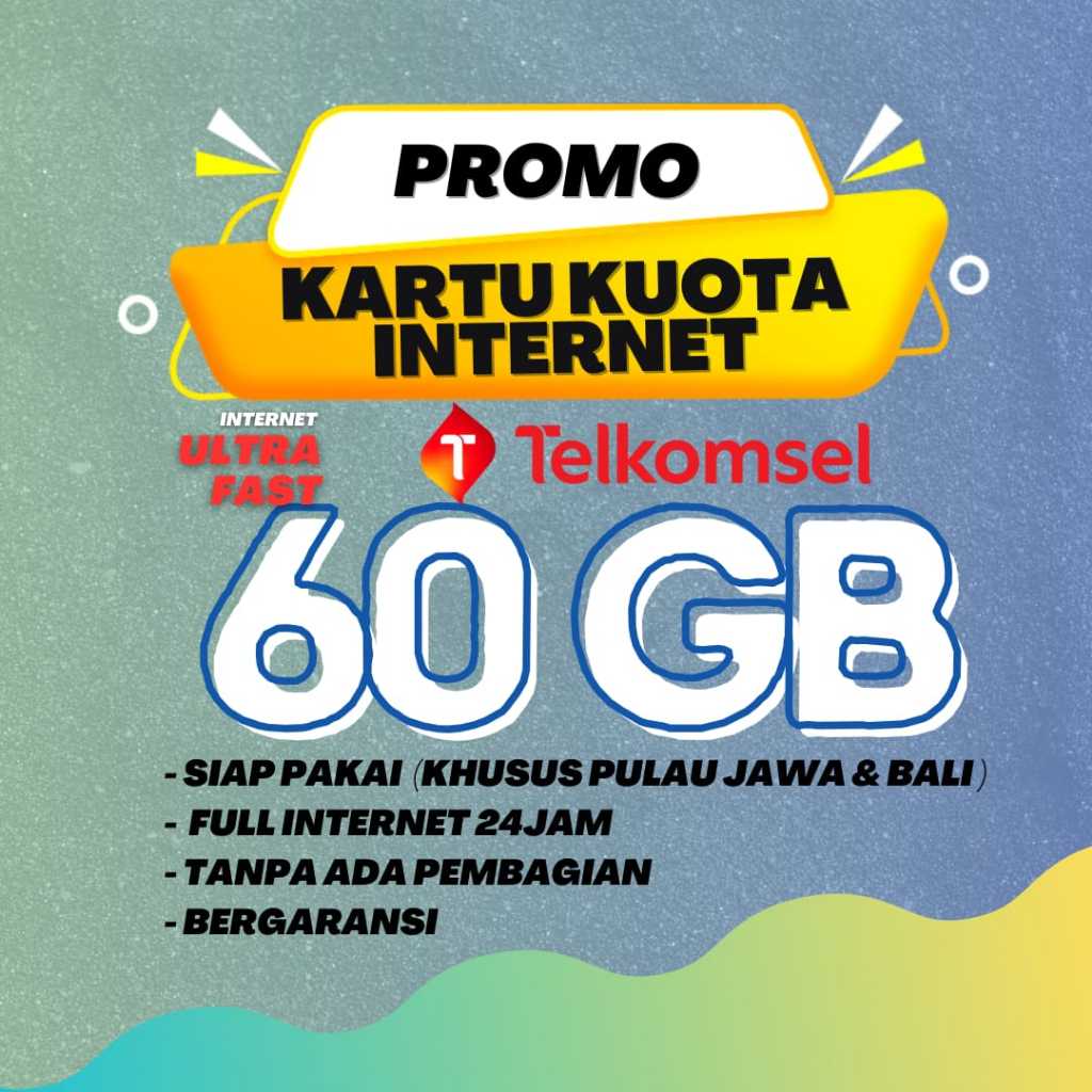 PROMO Kartu Kuota Internet Telkomsel 60GB 30HARI