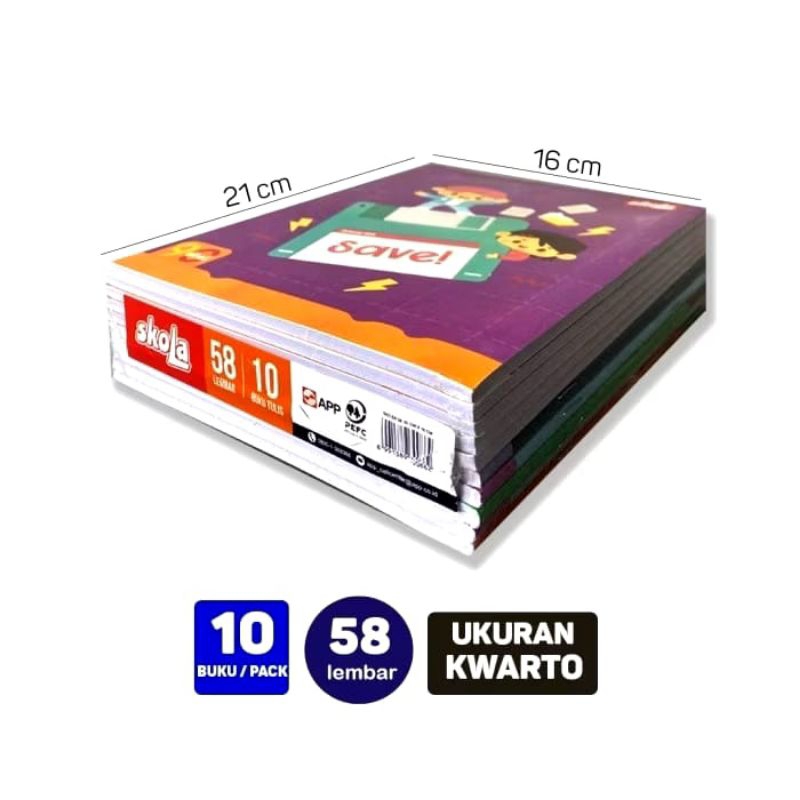 

buku tulis isi 58 lembar - SKOLA BY SIDU 58
