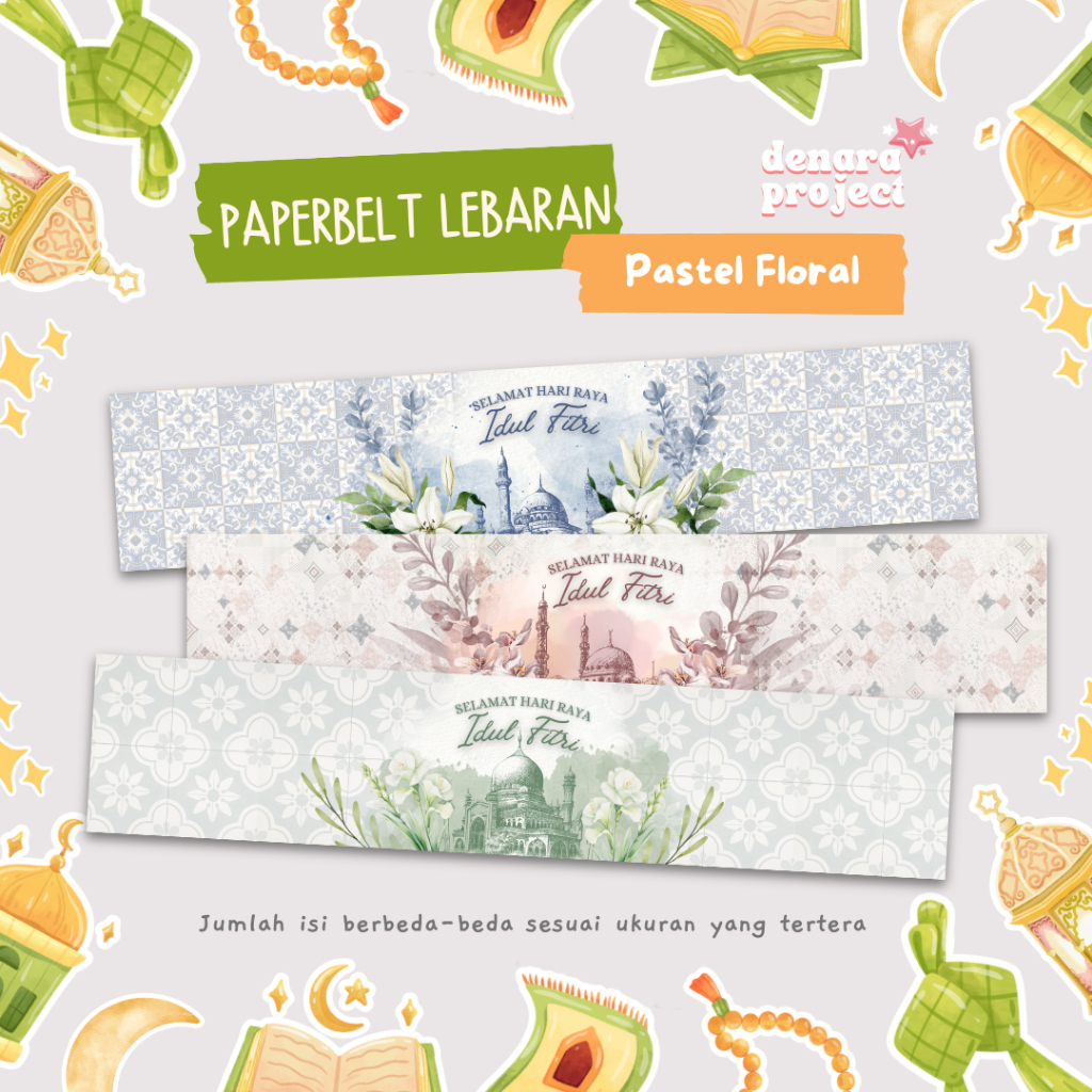 

(12pcs) Paper Belt Hampers Lebaran Idul Fitri - Hampers Sleeve Ramadhan