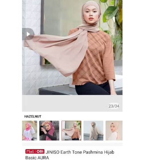 COD PL pashmina ceruty jiniso warna hazelnut //myara2405//