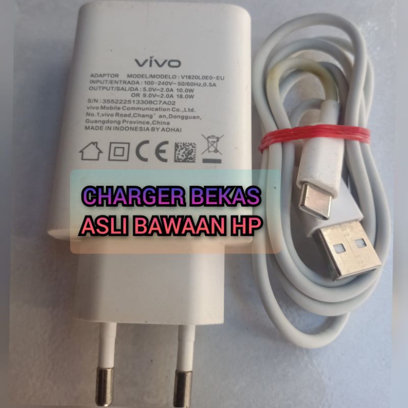 CHARGER VIVO Y21 | Y21T | Y22 | Y75 | 18 WATT ORI BAWAAN HP TIPE C