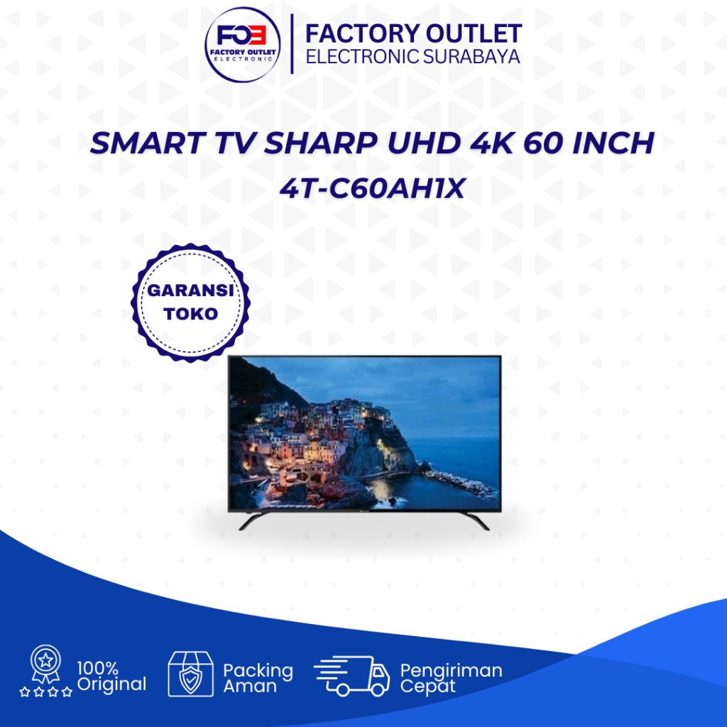 [ EKS - DISPLAY ] SMART TV SHARP UHD 4K 4T-C60AH1X - 60 Inch