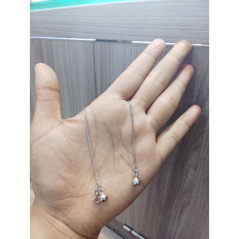 Gelang Kaki Italy Santa Perak 925 Asli