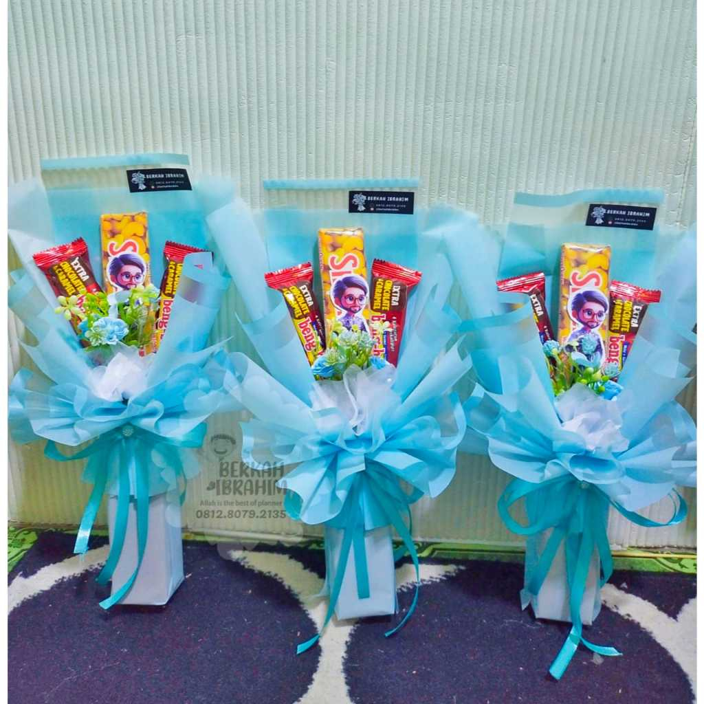 022| BUKET SMALL| BUCKET COKLAT SILVERQUEEN 55gr DAN BENGBENG | BUKET SNACK | HARI GURU WISUDA  HARI