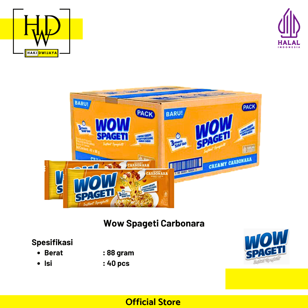 

[40Pcs / 1 Karton] Pasta WOW Spageti Meaty Carbonara