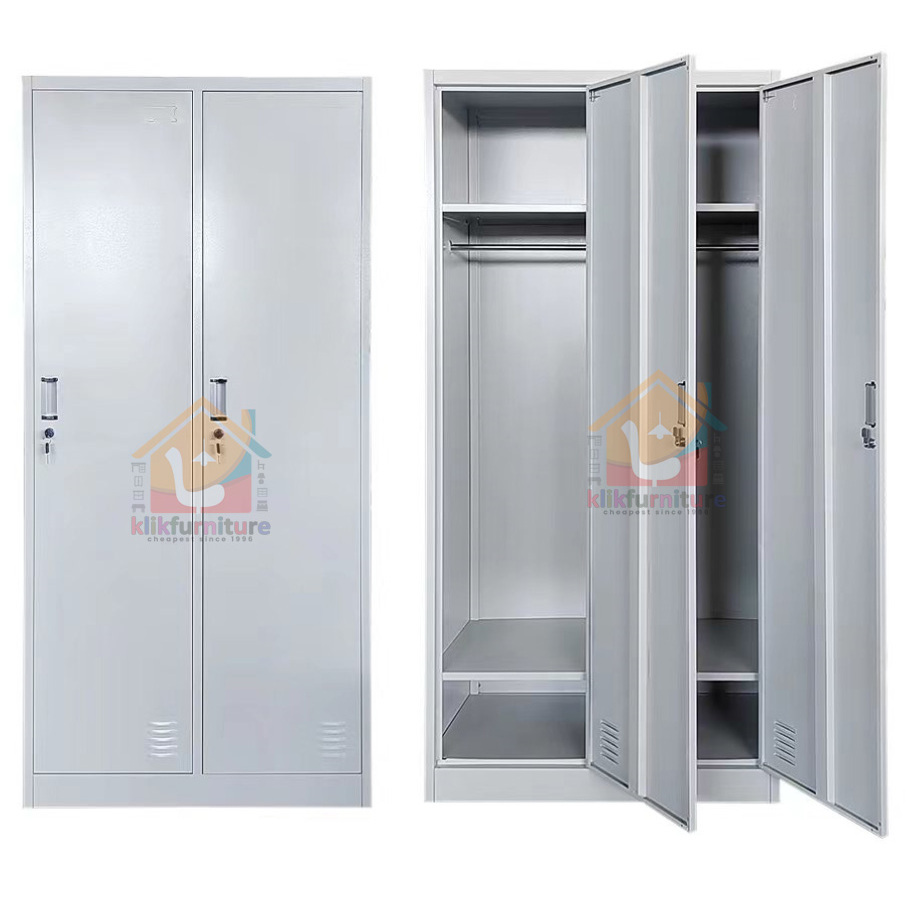 Loker Besi 2 Pintu Gantungan Lemari Loker Besi 2 Pintu Hanger LK07