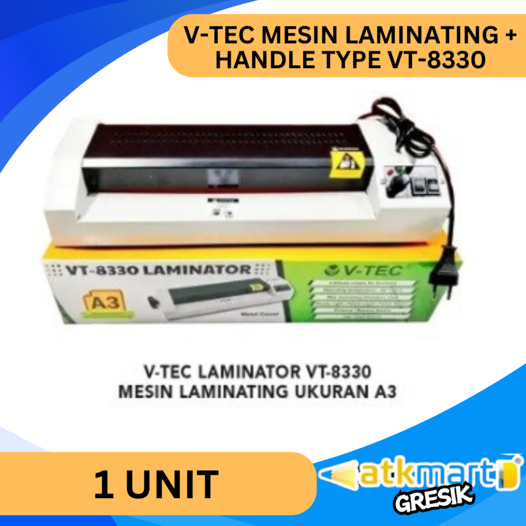 

V TEC MESIN LAMINATING HANDLE TYPE VT-8330 UKURAN A3