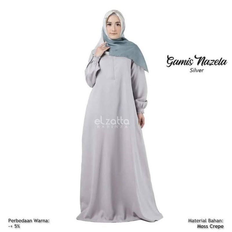 Elzatta Gamis Nazela Silver Gamis Kenia Hitam