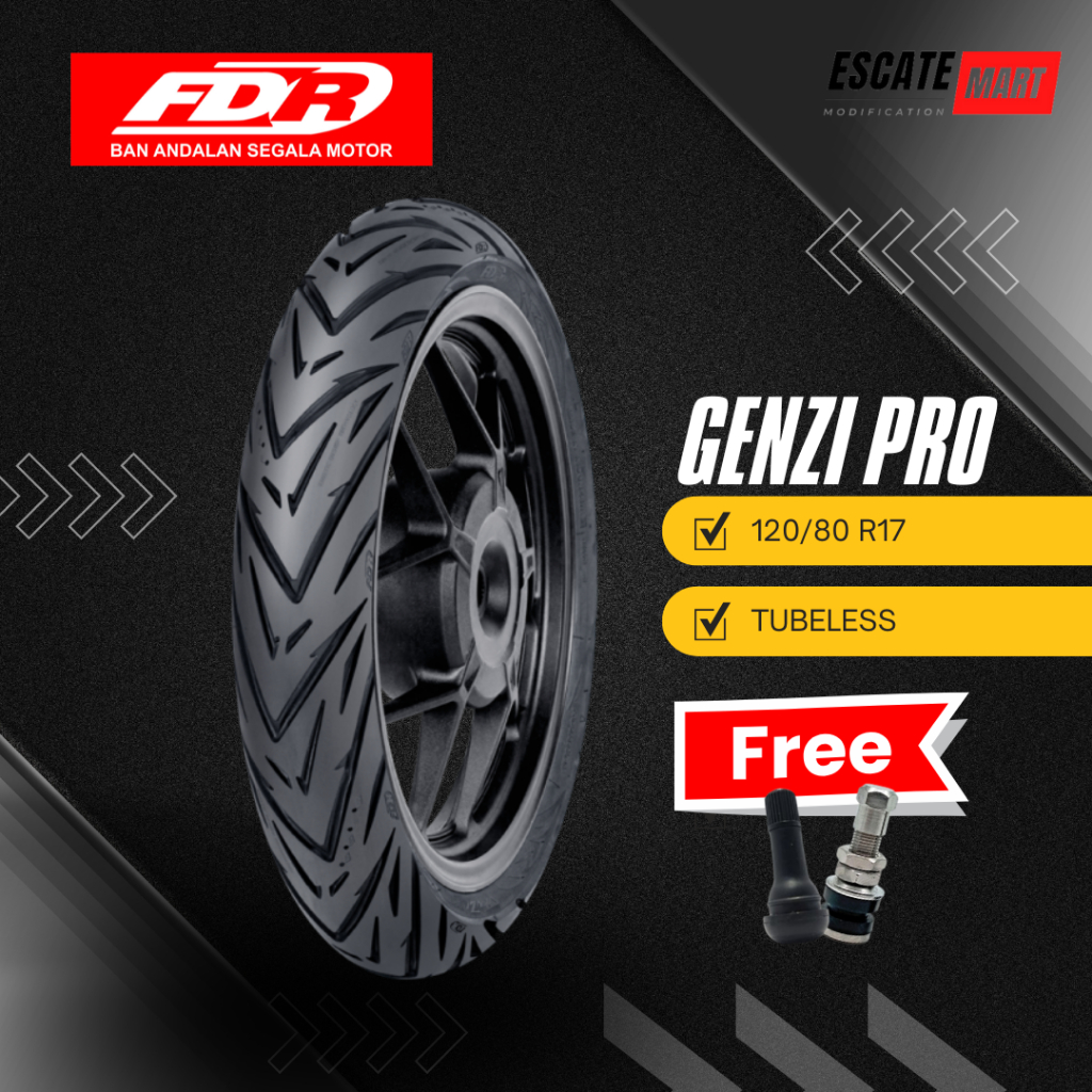FDR Genzi Pro 120/80-17 Tubeless - Ban Motor FDR Genzi Pro 120/80 Ring 17 Tubeless
