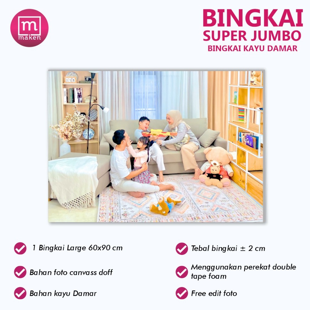 Makenliving Foto Bingkai Besar 24R (wajib baca deskripsi)