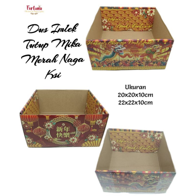 

Dus Imlek Tutup Mika Merah Naga Uk 22x22x10 KSI (1pcs)