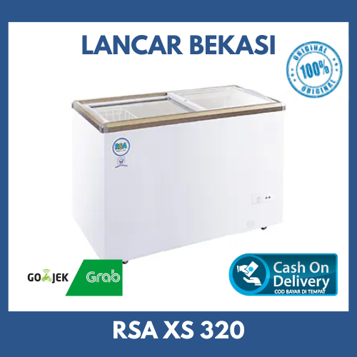 Chest Freezer RSA XS 320 Pintu Kaca Geser Sliding Freezer Box (288 L) - Garansi Resmi