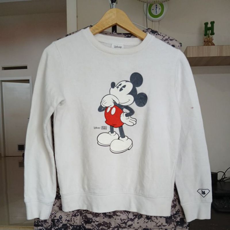 CN Crewneck DISNEY henus Edwin second Original size S LD 90 panjang 55