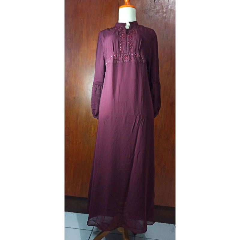 gamis preloved murah merah Marun