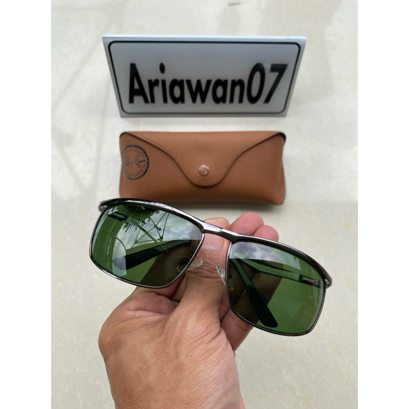 kacamata Ray-Ban RB 3462 frame gan kaca hijau sz 68 17