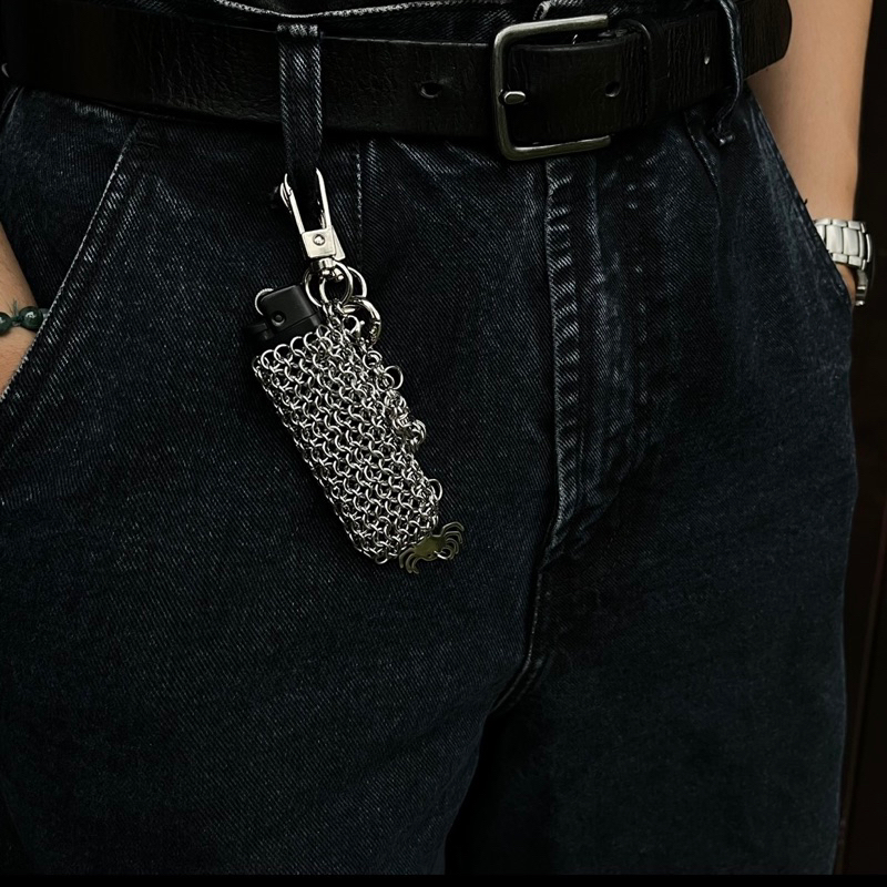 Chainmail Lighter Case | lighter holder | case korek | keychain | carabiner