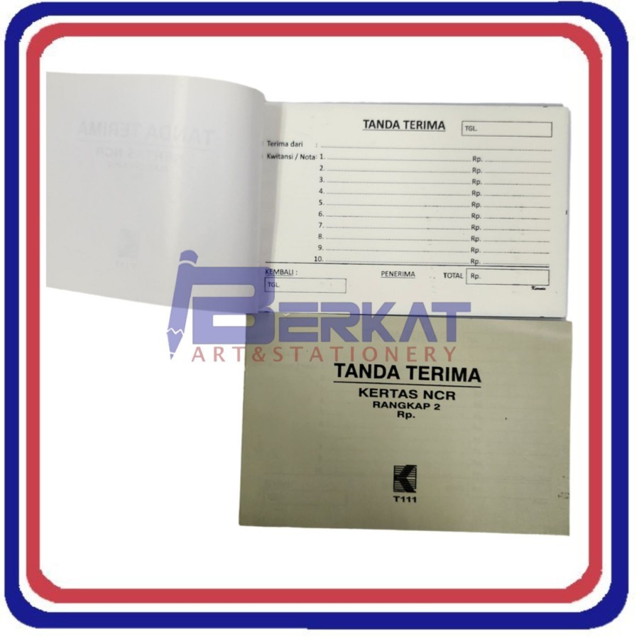 

Tanda Terima Uang / Rupiah Kecil 1/4 Folio 2ply NCR