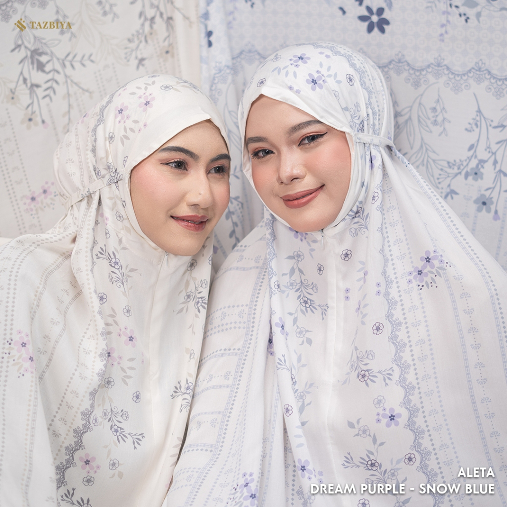 Mukena TAZBIYA 2in1 ALETA Jumbo Bahan Katun Rayon Mukenah Travel