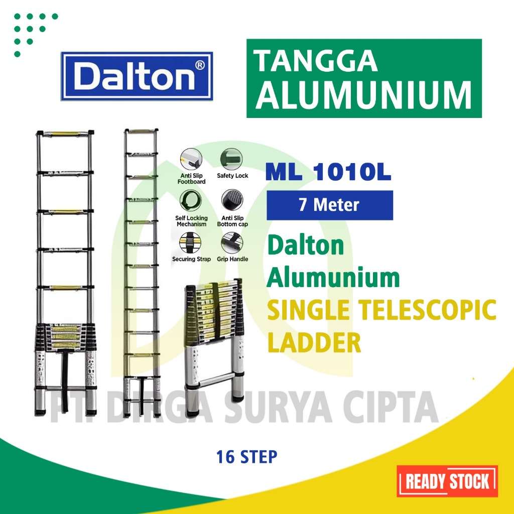 tangga single teleskopik dalton 7 meter