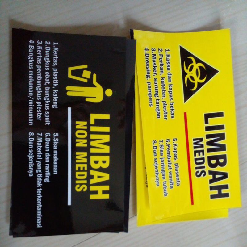 

Stiker Limbah Medis Dan Stiker Limbah Non Medis