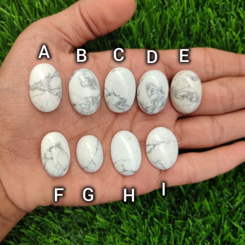 Batu akik pirus putih / pirus howlite