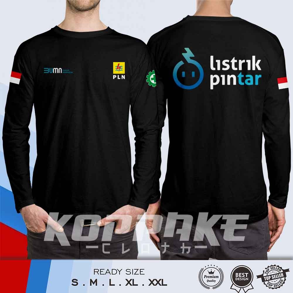 Kaos BUMN PLN Listrik Pintar Lengan Panjang Baju Distro