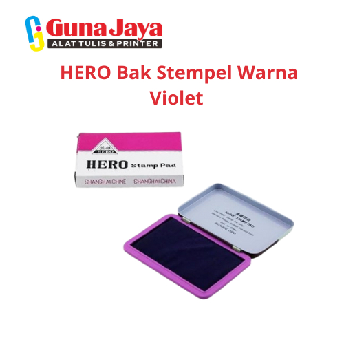 

HERO Bak Stempel Warna Violet - Stempel Berkualitas dengan Warna Tinta Violet
