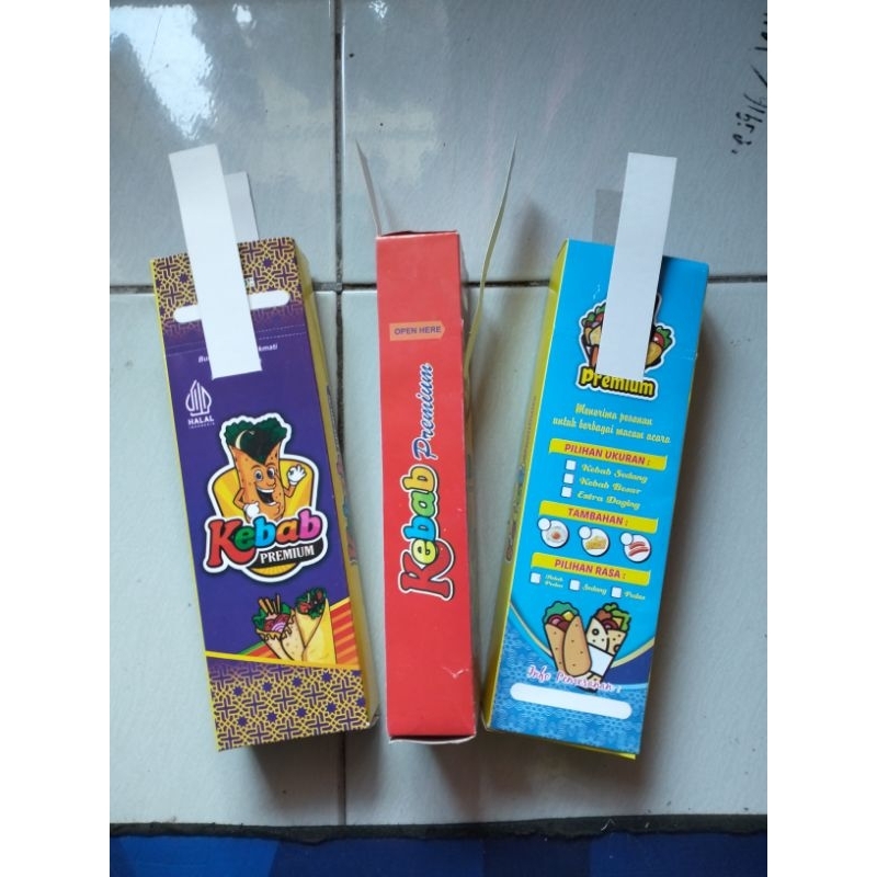 

isi 50 pcs/lembar Bungkus Kebab Kotak premium / wadah kemasan kebab kotak