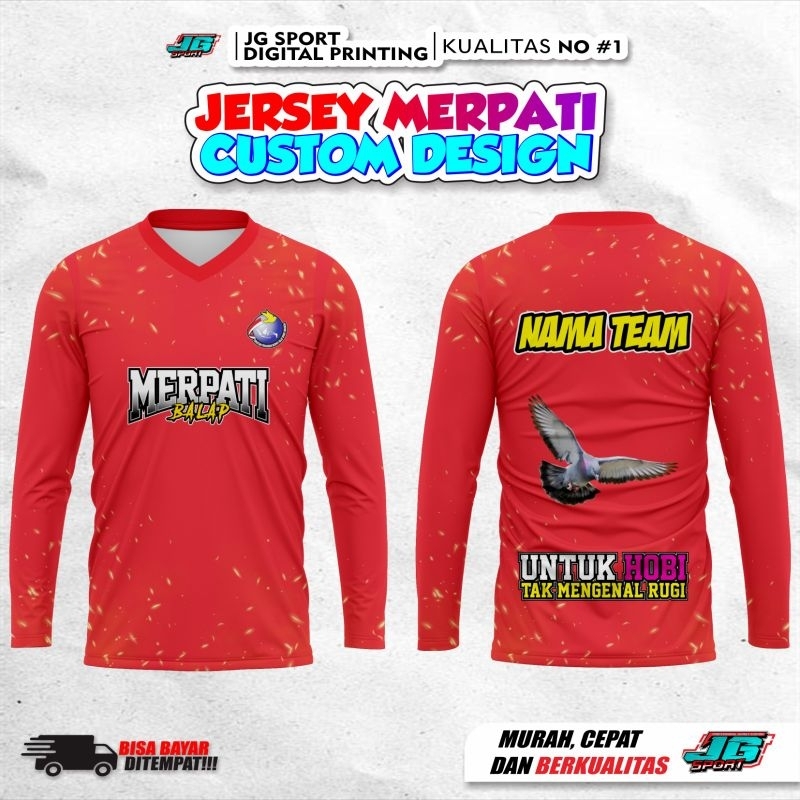 Jersey Merpati Custom Design Gratis