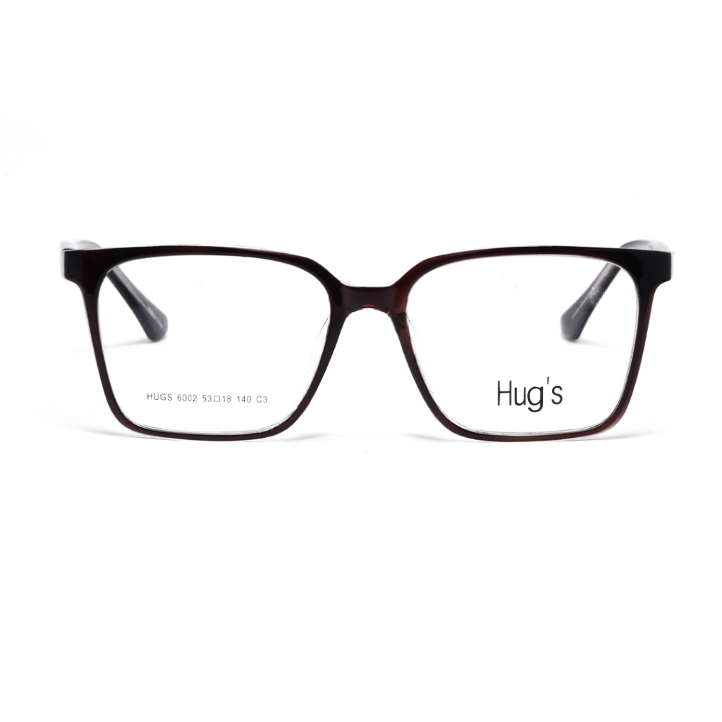 Optik Tunggal Frame kacamata HUG'S ; 6002 ; C3 (DARK BROWN) - 53