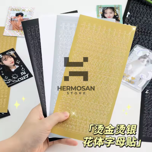 

Sticker Stiker Pack Huruf Alfabet Lengkap Besar Kecil Hiasan Tempelan Buku Diary Cover Notebook Notepad Hiasan Bingkai Foto