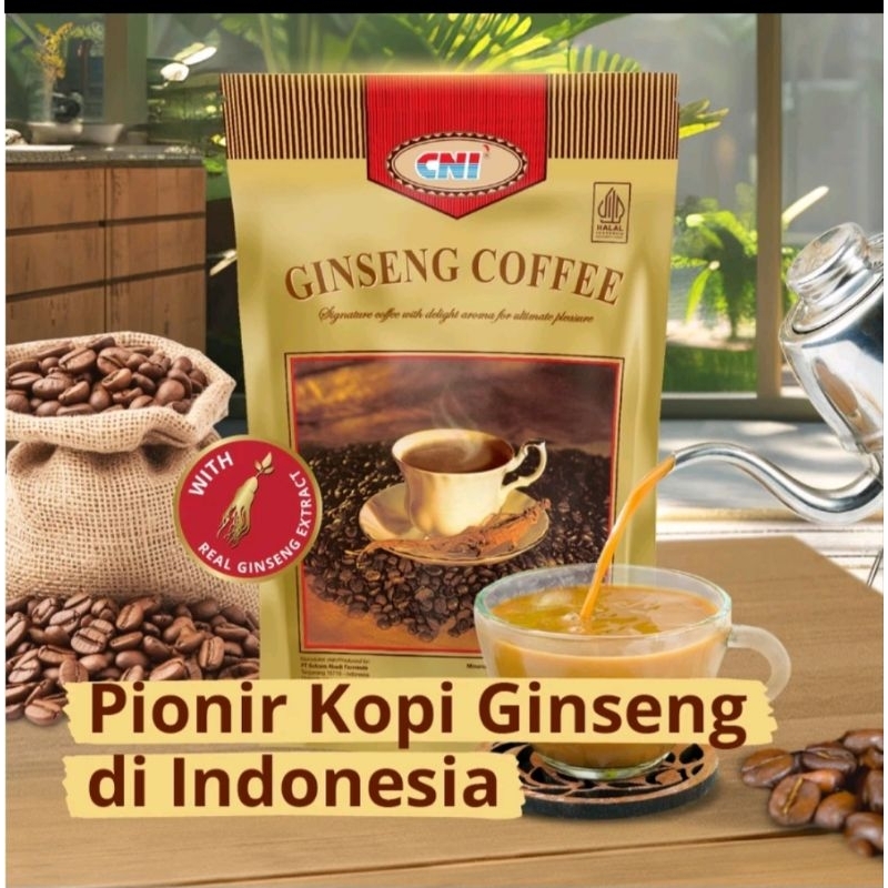 

CNI GINSENG COFFEE penambah tenaga dan vitalitas isi 20 sachet