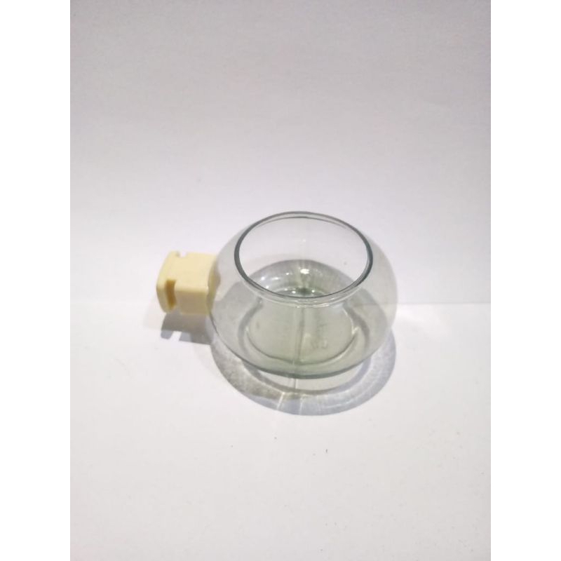 Cepuk / cangkir makan dan minum burung merk raihan bahan plastik bening